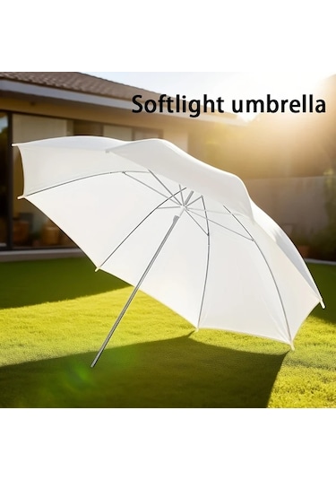 Willowhaven 1 Adet 33 İnç Beyaz Yansıtıcı Şemsiye, Taşınabilir Yarı Saydam Fotoğraf Reflektörü, Stüdyo Çekimleri İçin Işık Difüzörü Beyaz