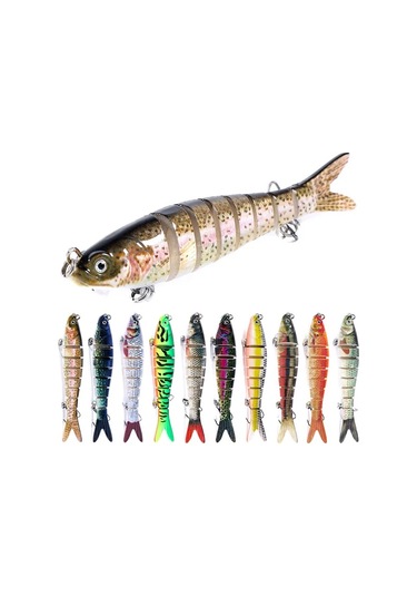 Fochsia 10lu Paket Suya Dalan Sallanan Yem 8 Eklemli 3 94 İnç 11 4g Alabalık Levrek İçin Av Malzemesi Sku 20241010