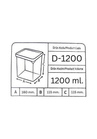 Offbox Dikdörtgen Bakliyat Baharat Gıda Saklama Kabı - 1.2 Lt. - 12 Adet Antrasit Şeffaf