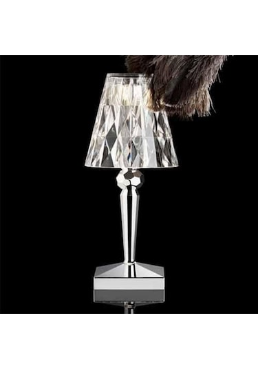 Kristal Şarjlı Led Masa Lambası ve Abajur Fl-8074