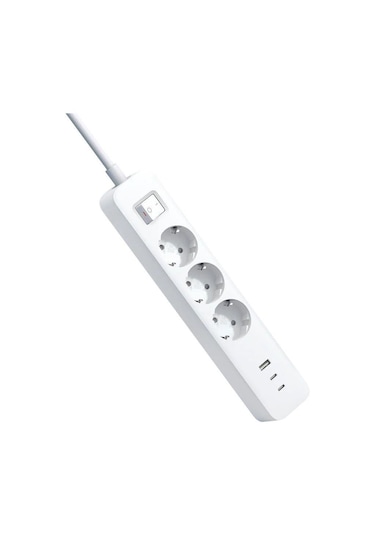 Xiaomi 20 W Power Strip XMCXB01EU Anahtarlı Type-C USB'li 1.4 m 3'lü Priz
