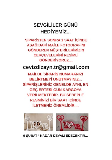 Romantik Masa Dekoru Sevgililer Günü - Yemek Masası Dekoru-hediyelik