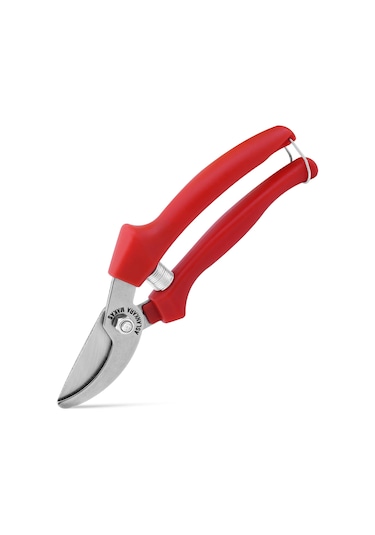 Aslankara Budama Bağ Üzüm Makası Eğri Kırmızı 21 Cm