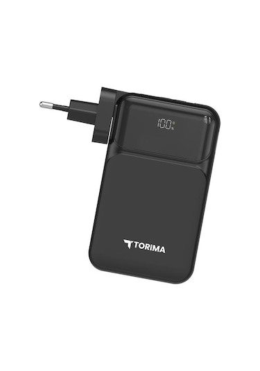 Torima TRM-1027 20000 mAh Hızlı Şarj Dijital Göstergeli Powerbank Siyah