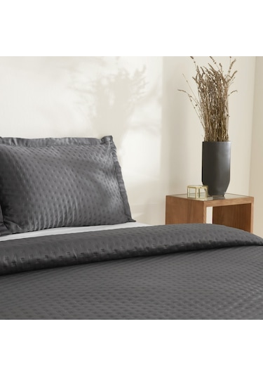 Karaca Home Alice Çift Kişilik Yatak Örtüsü Seti Antrasit Antrasit