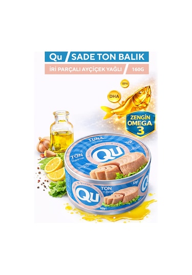 Qu Acılı Ton Balığı 160 G + Qu Sade Ton Balığı 160 G
