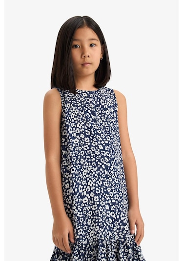 Defacto Kız Çocuk Desenli Kolsuz Viskon Yazlık Elbise E7498a825smnv42 Lacivert Defacto Kız Çocuk Desenli Kolsuz Viskon Yazlık Elbise E7498a825smnv42 Lacivert