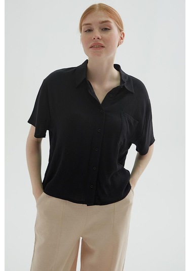 Fashion Friends Bayan Gömlek 25y0515k1 Siyah Siyah