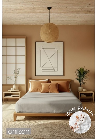 Düz Taş Lastikli Çarşaf %100 Pamuk Tek/çift Kişilik Ev, Otel Çarşafı,63 Tel Gri