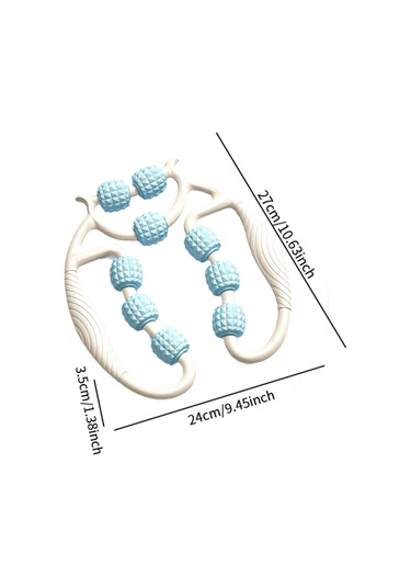 Suntek Bacak Masaj Silindiri 360 Derece Aleti Antrenman Kapalı Mavi