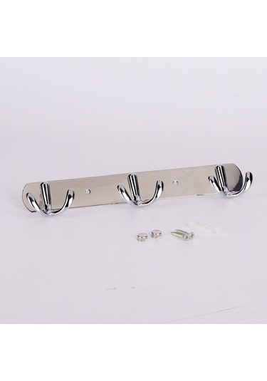 Fosenze 3 Kanca Çelik Duvarlı Tuvalet Askısı - Dayanıklı Paslanmaz Çelik, Parlak Chrome Kaplama, Mutfak/banyo Uygun Diğer