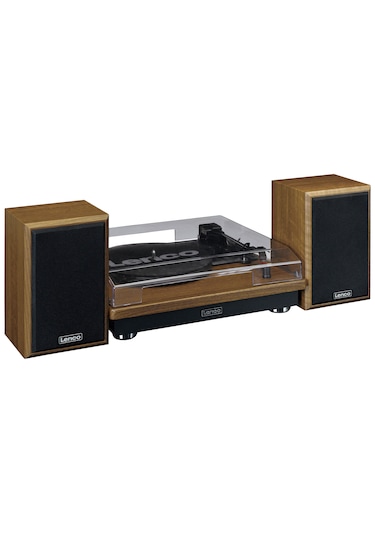 Lenco Ls-100Wd Ahşap Harici Hoparlörlü Bluetooth Pikap