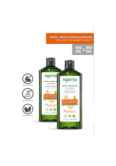 Agarta Ardıç Katranı & Keratin Şampuan 2 x 400 ML