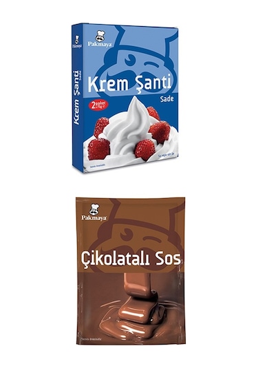 Pakmaya Krem Şanti Sade 2'li Paket 75 G + Çikolatalı Sos 125 G
