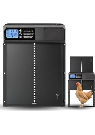 Otomatik Tavuk Kümesi Kapı, Zamanlayıcı Ve Koruma Mekanizması İle Alüminyum Black