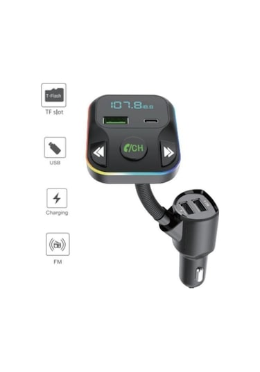 G12 Pd Şarj Özellikli Dijital Göstergeli Bluetooth Fm Transmitter