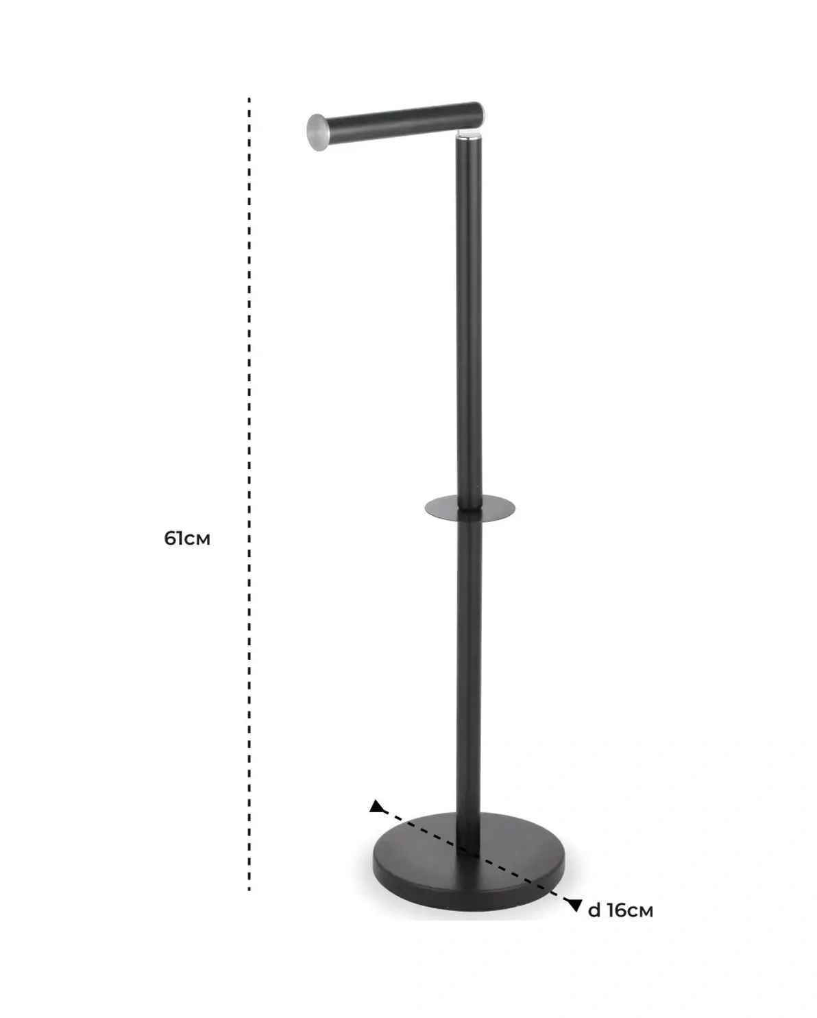 Kroffos 5 Rulo Kapasiteli Zemin Tipi Tuvalet Kağıdı Tutucu 55197074 Siyah