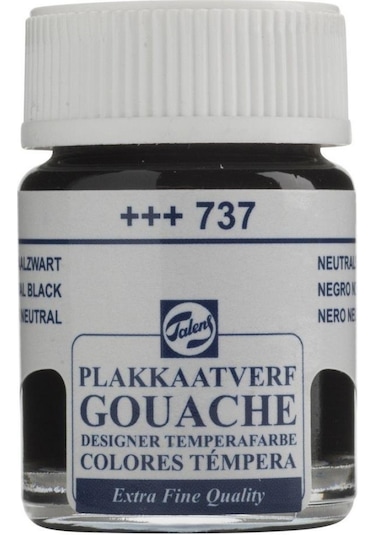 Talens Guaj Boya Cam Şişe 16Ml 737 Neutral Black Siyah