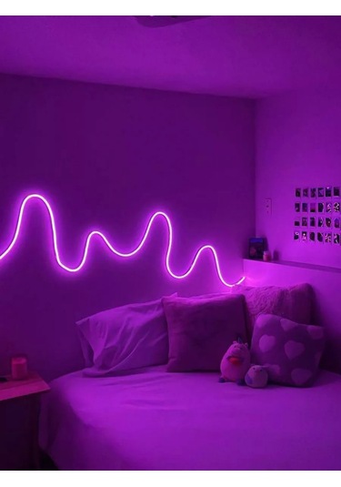 Kumpfort 5 Metre Mor Neon Şerit Oda Dekoru 176778906 Violet