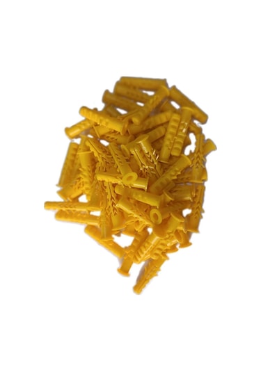 8 Mm Plastik Sarı Renkli Dübel 50 Adet