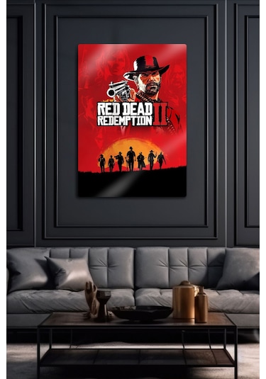Metal Baskı Parlak Duvar Tablosu - Rdr2 - Red Dead Redemption 2, Oyun