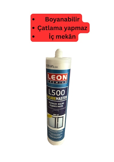Leon Silikonize Mastik 6 Lı Set Avantaj Paketi Suya Dayanıklı Beyaz