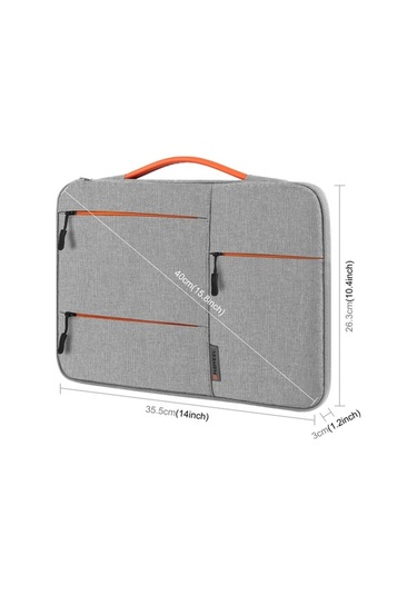 Yunboo 14 Su Geçirmez İş Laptop Çantası - Çok Katmanlı Koruma, Pu Sap, Siyah/gri/lacivert Laptop Çantası Laptop Çantası