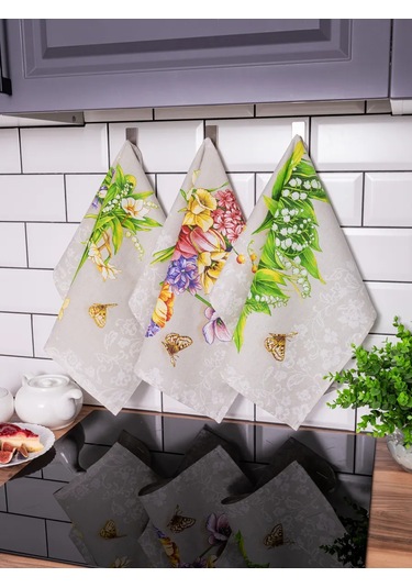 Arstex 3'lü Set Mutfak Havlusu 190849919 Beyaz