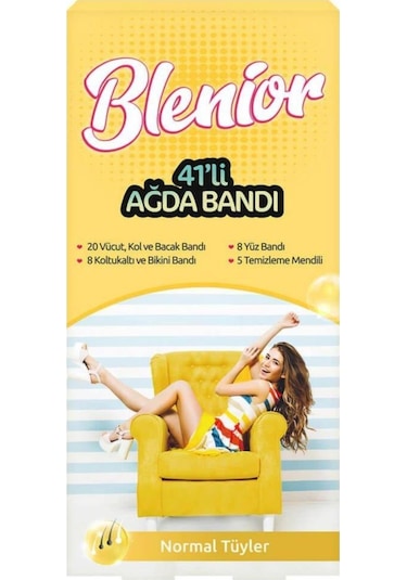 Blenior Normal Tüyler için Ağda Bantları 41'li