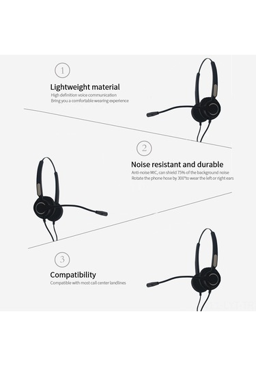 Youtek Usb Konnektörlü Müşteri Hizmeti Kulaklığı - Yüksek Ses Kalitesi, Gürültü Engelleme, 360 Ayarlanabilir Kolu
