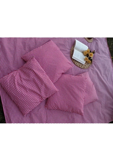 Gün Batımı Masa Piknik Örtüsü Sofra Bezi 160 X 160 , 4 Minder 40 X 40 Set Leylak