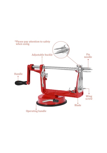 3'ü 1 Arada Meyve Soyucu El Krank Meyve Dilimleyici Meyve Çok Renkli