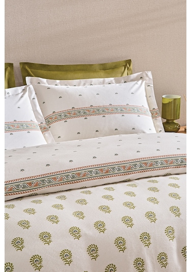 Puffy Lotus Tek Kişilik Pike Takımı - Bej