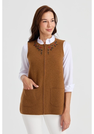 Desen Kadın Yelek Dsn24k23000 Taba