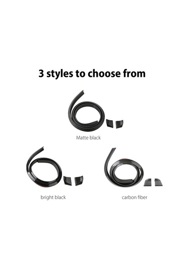 Geeroyoo Evrensel Araç Spoiler Kanat Kiti - Kauçuk Siyah Ve Karbon Fiber Seçenekli