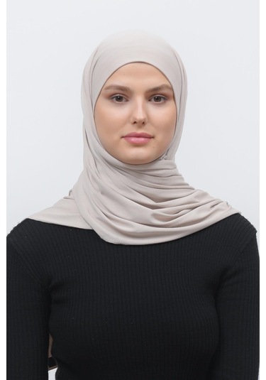 Penye Şal Düz Açık Krem