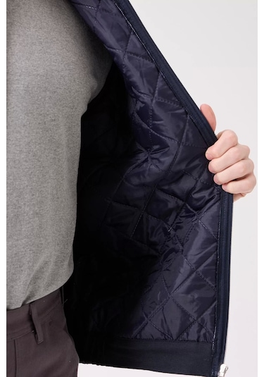 Kışlık Gabardin Yelek Erkek İş Güvenliği Galanthus Outdoor Sıcak Tutucu Rüzgar Geçirmez Lacivert