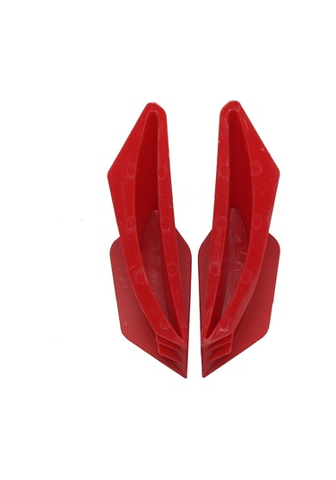 Symbee Honda Suzuki Yamaha Kawasaki Bmw Motosiklet İçin Abs Malzeme Dinamik Aerodinamik Kanatlar Kırmızı, 2 Adet
