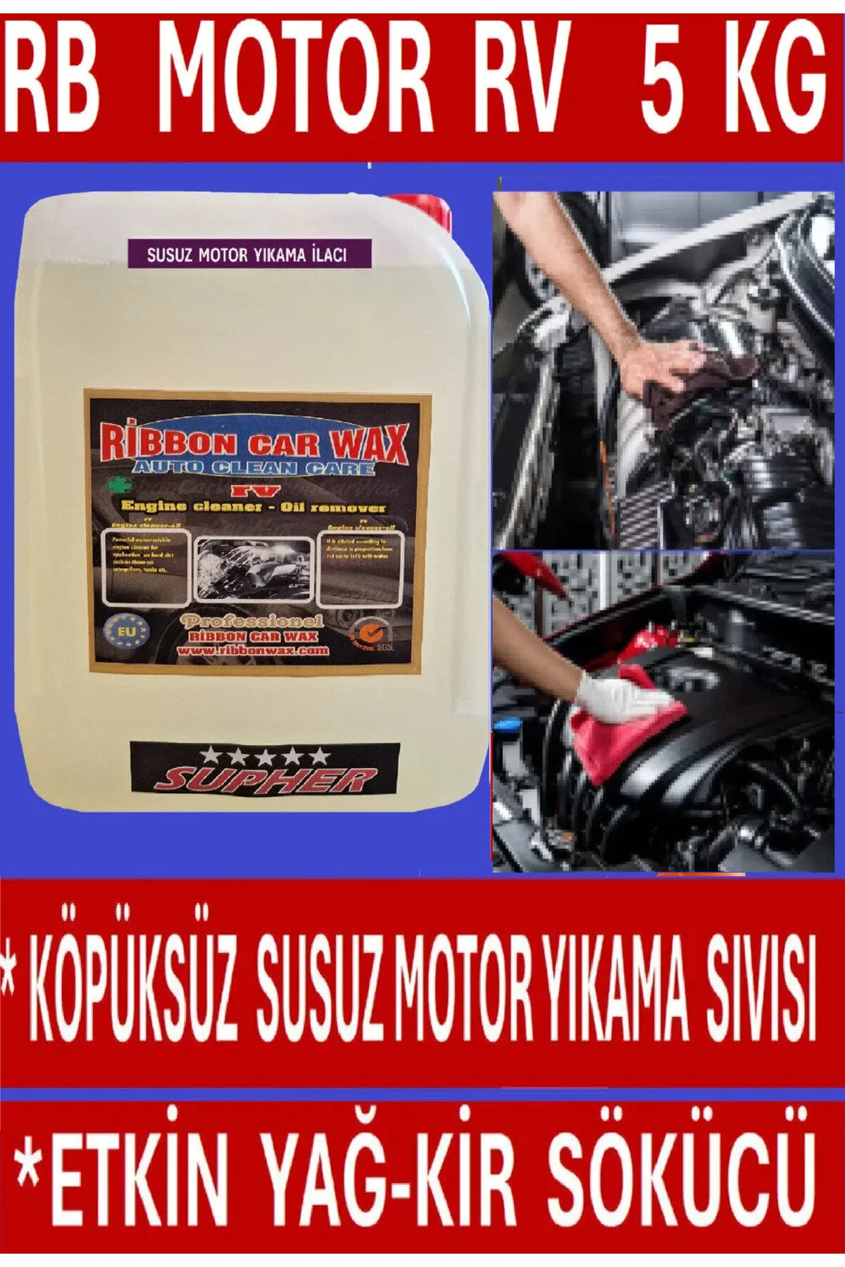 Rb Motor Rv Susuz Motor Temizleme Temizleyici Sıv 5 Lt