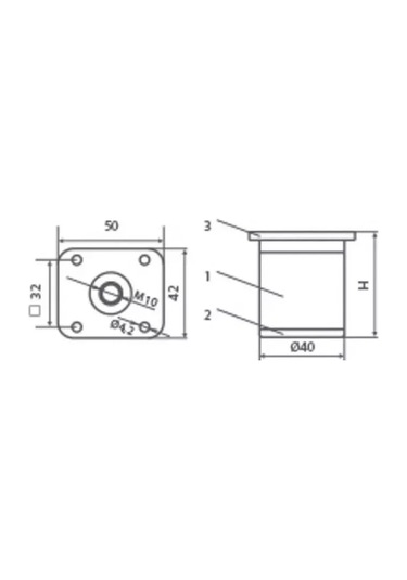 Brante N-100 Dk 7 T1-20р.22 Siyah/krom 4 Adet Dekoratif Destek 145162130 Siyah