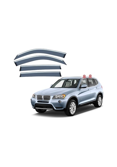 Bmw X3 F25 2011 2017 Kromlu Cam Rüzgarlığı İthal