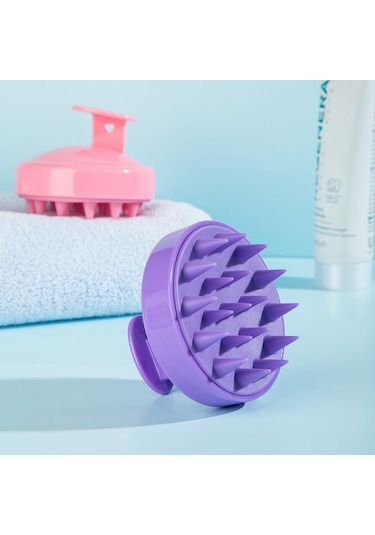 Mor Silikon Şampuan Saç Derisi Saç Masaj Şampuan Masaj Tarak Banyo Masaj Fırçası Baş Masaj Aleti Duş Fırçası Tarak Bakım Saç Aracı