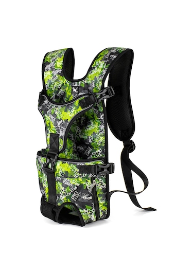 Samdoo Küçük-orta Boy Köpekler İçin Ayarlanabilir, Su Geçirmez Oxford Dokulu, Kamuflaj Desenli Entegre Kilitli Sırt Çantası - Yeşil Orman, S Boyutu