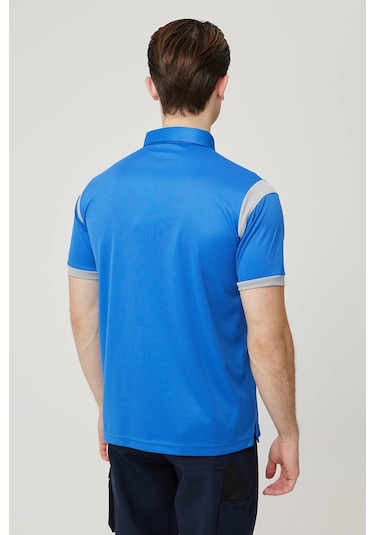 Armadillo Allium Polo Yaka Tişört Saks Mavi - Gri