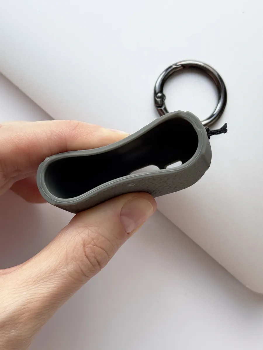 Life Tech. Airpods 4 İçin Koruyucu Kılıf, Karabinalı Kılıf 396521368 Gri