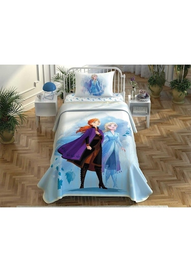 Taç Lisanslı Pike Takımı Dısney Frozen 2 Sısters 120x200