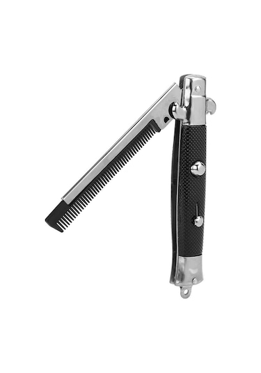 Singree Erkekler İçin Seyahat Saç Tarzı Aleti, Otomatik Düğme Kapaklı, Fırça Gömülü, Taşınabilir Metal-plastik Materyal Saç Combı