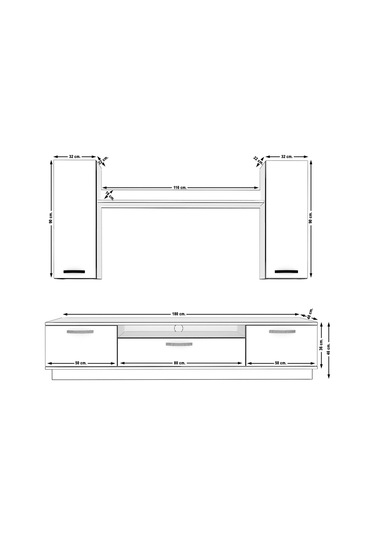 Decoraktiv Trendstyle 5d Slm Tv Ünitesi Tv Sehpası Ceviz