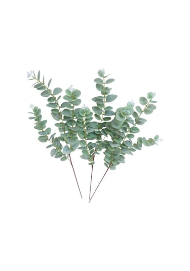 Yapay Çiçek Yeşil Okaliptus 90cm 5dallı Uzun Dal Eucalyptus