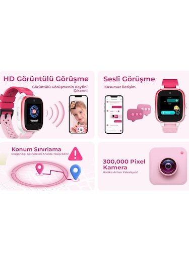 Havit KW12 4G Sim Kartlı Akıllı Çocuk Saati (Distribütör Garantili)
